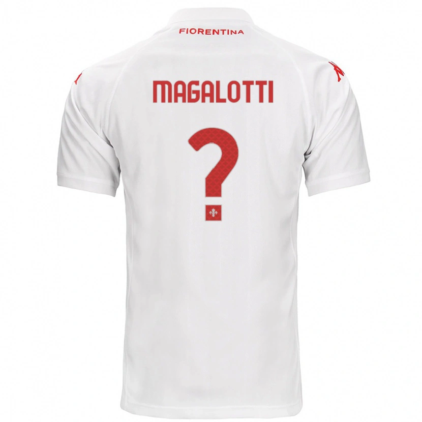 Danxen Mujer Camiseta Mattia Magalotti #0 Blanco 2ª Equipación 2024/25 La Camisa México