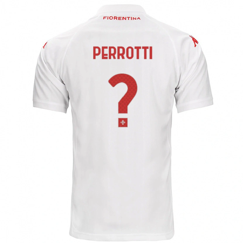 Danxen Mujer Camiseta Alessandro Perrotti #0 Blanco 2ª Equipación 2024/25 La Camisa México