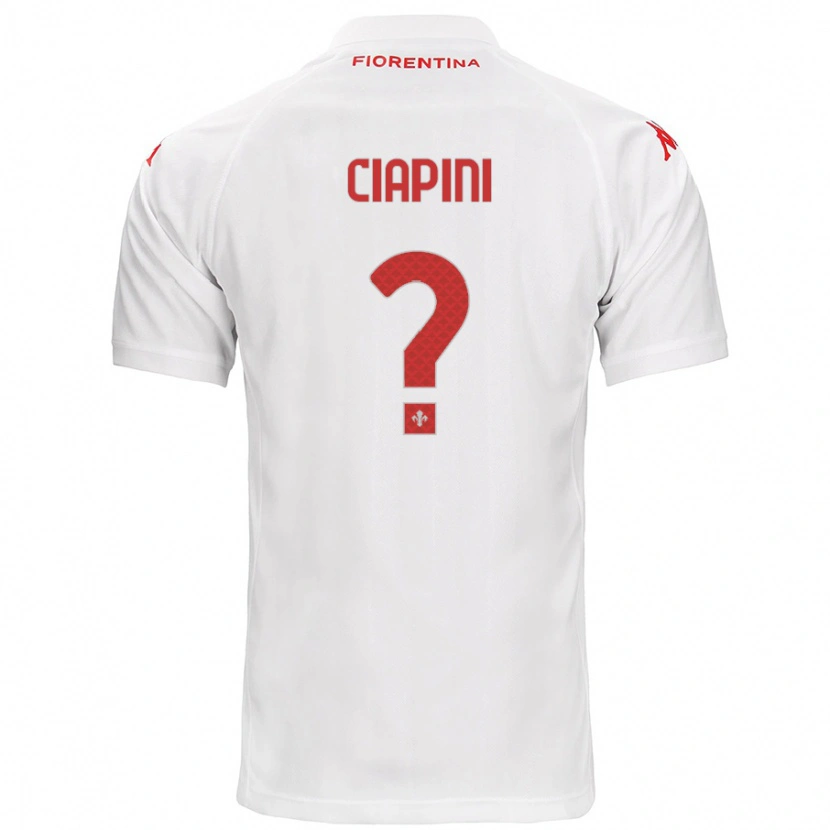 Danxen Mujer Camiseta Adriano Ciapini #0 Blanco 2ª Equipación 2024/25 La Camisa México