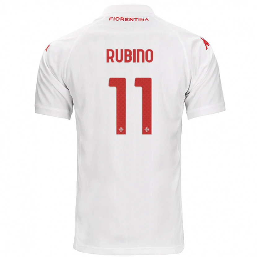 Danxen Mujer Camiseta Tommaso Rubino #11 Blanco 2ª Equipación 2024/25 La Camisa México