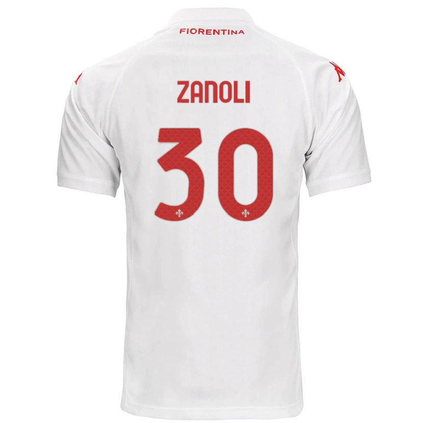 Danxen Mujer Camiseta Martina Zanoli #30 Blanco 2ª Equipación 2024/25 La Camisa México