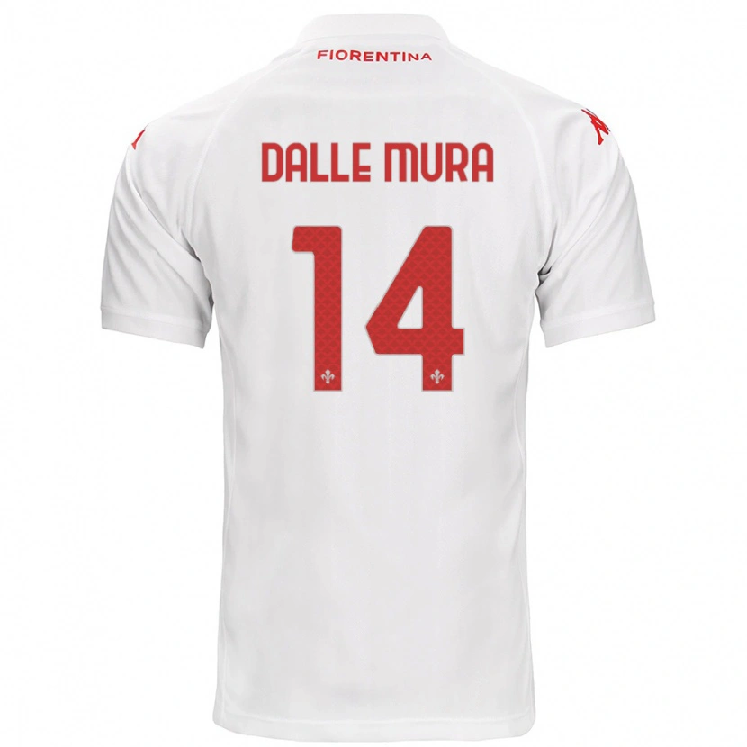 Danxen Mujer Camiseta Christian Dalle Mura #14 Blanco 2ª Equipación 2024/25 La Camisa México
