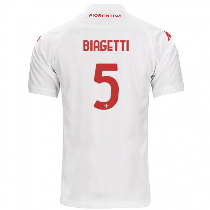Danxen Mujer Camiseta Christian Biagetti #5 Blanco 2ª Equipación 2024/25 La Camisa México