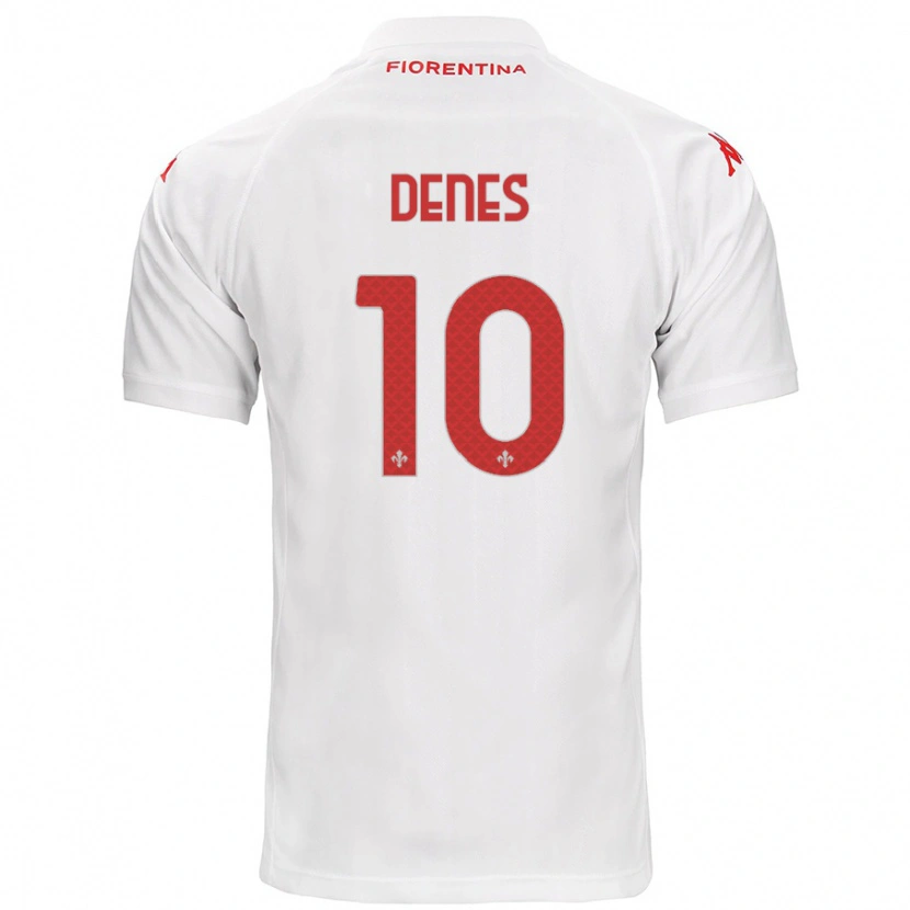 Danxen Mujer Camiseta Adrián Dénes #10 Blanco 2ª Equipación 2024/25 La Camisa México