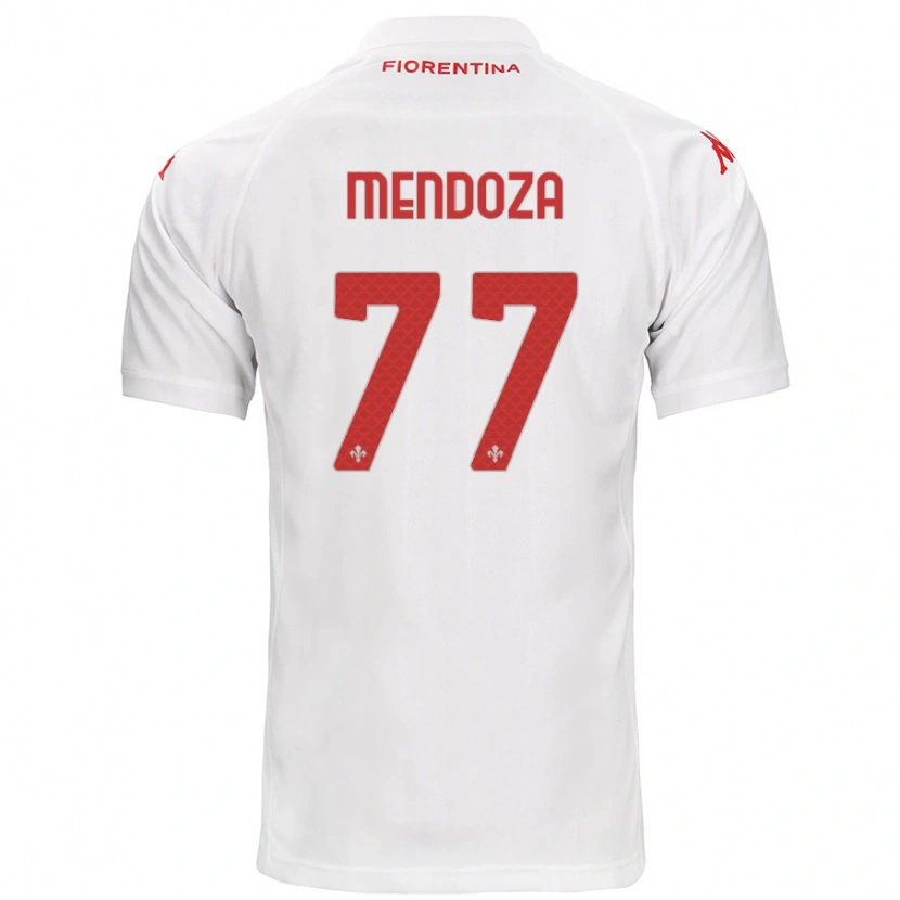 Danxen Mujer Camiseta William Mendoza #77 Blanco 2ª Equipación 2024/25 La Camisa México