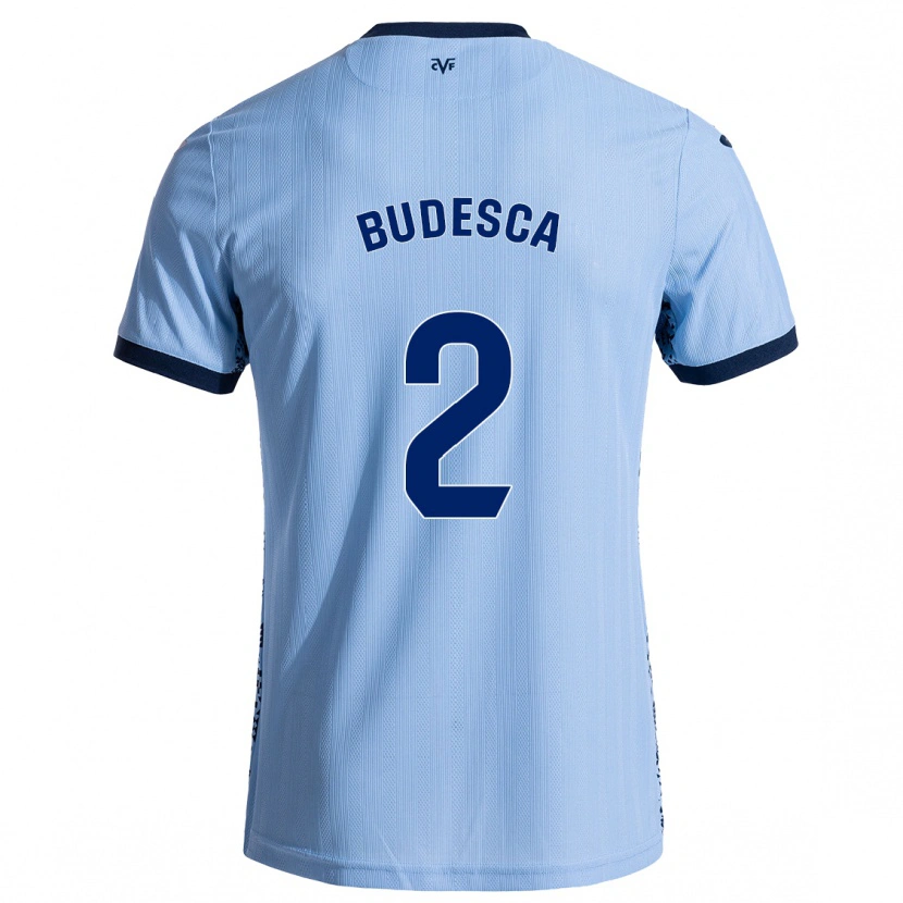 Danxen Mujer Camiseta Daniel Budesca #2 Azul Cielo 2ª Equipación 2024/25 La Camisa México