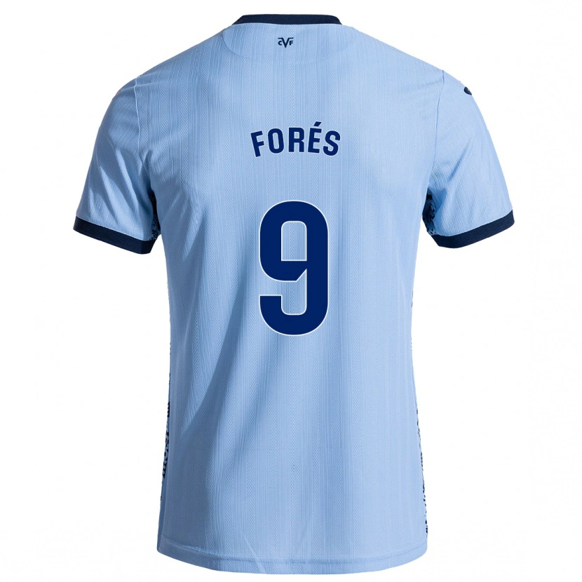 Danxen Mujer Camiseta Álex Forés #9 Azul Cielo 2ª Equipación 2024/25 La Camisa México
