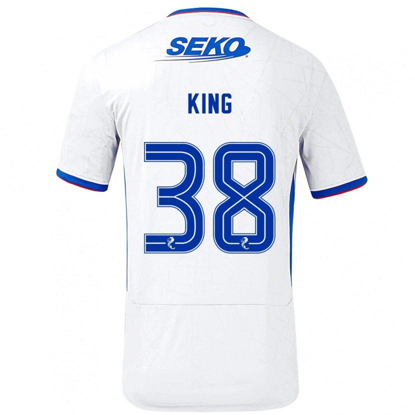 Danxen Mujer Camiseta Leon King #38 Blanco Azul 2ª Equipación 2024/25 La Camisa México