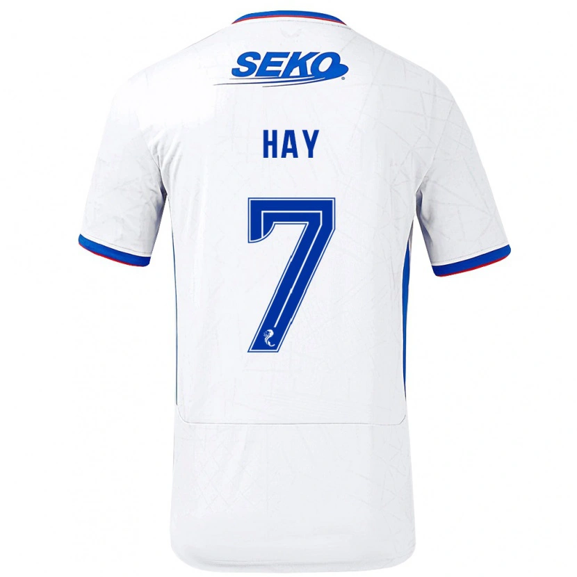 Danxen Mujer Camiseta Brogan Hay #7 Blanco Azul 2ª Equipación 2024/25 La Camisa México