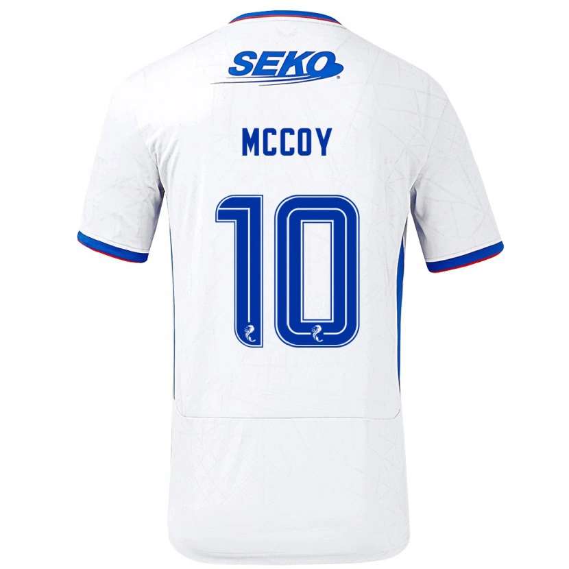 Danxen Mujer Camiseta Kayla Mccoy #10 Blanco Azul 2ª Equipación 2024/25 La Camisa México