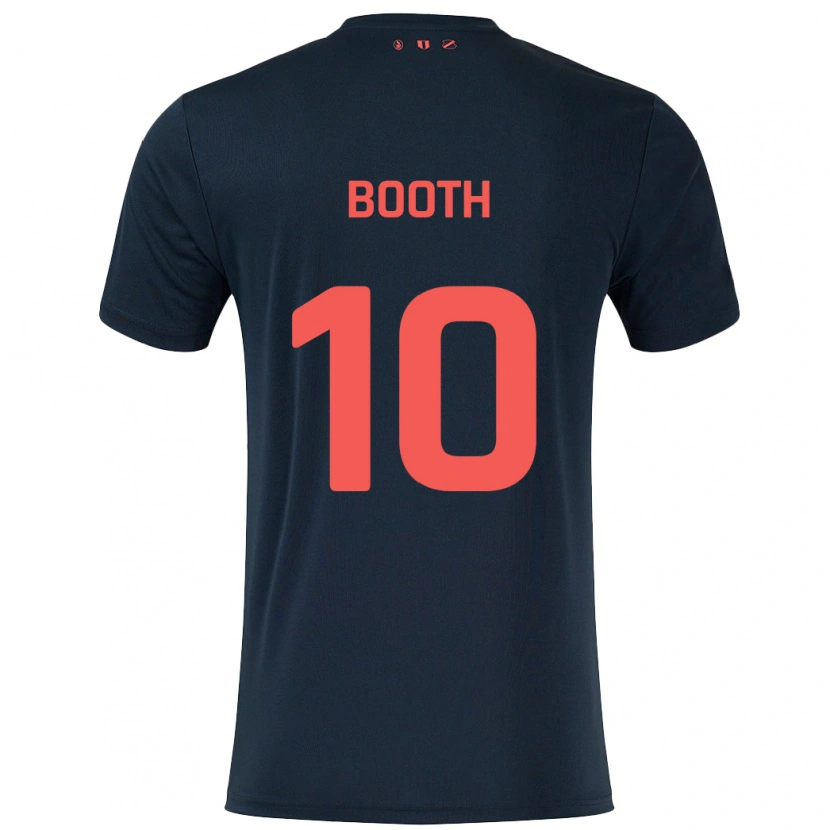 Danxen Mujer Camiseta Taylor Booth #10 Negro Rojo 2ª Equipación 2024/25 La Camisa México