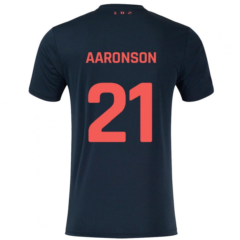 Danxen Mujer Camiseta Paxten Aaronson #21 Negro Rojo 2ª Equipación 2024/25 La Camisa México