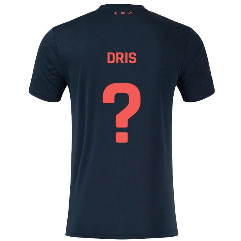 Danxen Mujer Camiseta Sofiane Dris #0 Negro Rojo 2ª Equipación 2024/25 La Camisa México