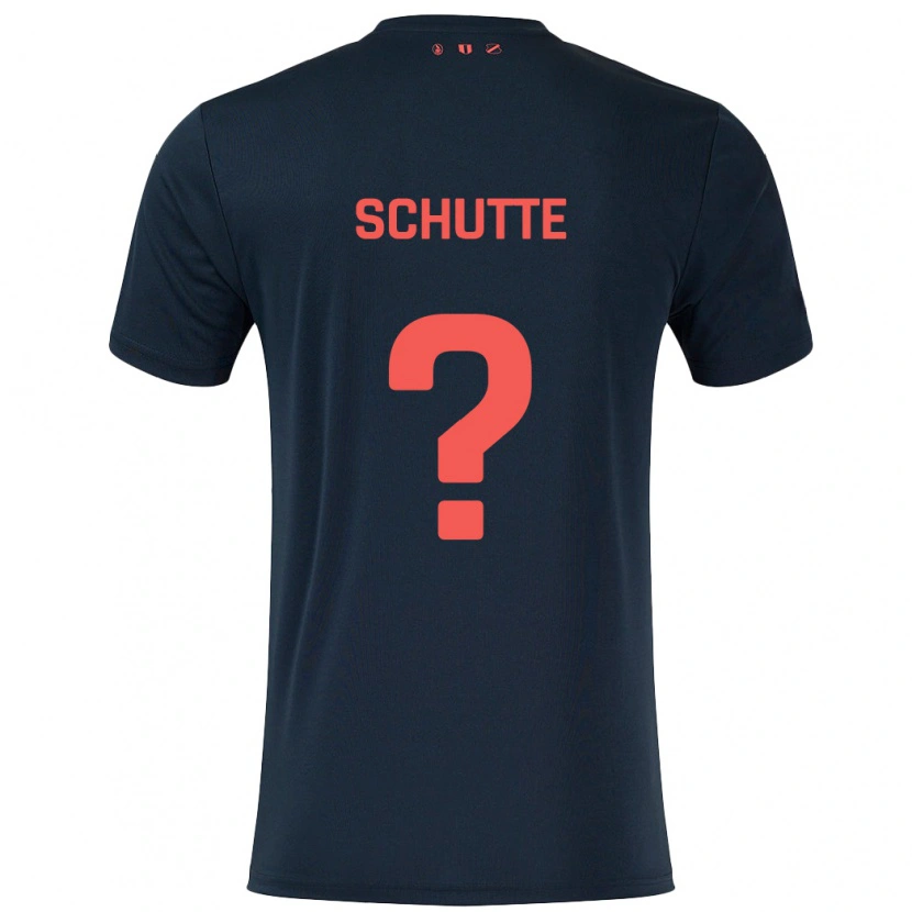 Danxen Mujer Camiseta Olivier Schutte #0 Negro Rojo 2ª Equipación 2024/25 La Camisa México