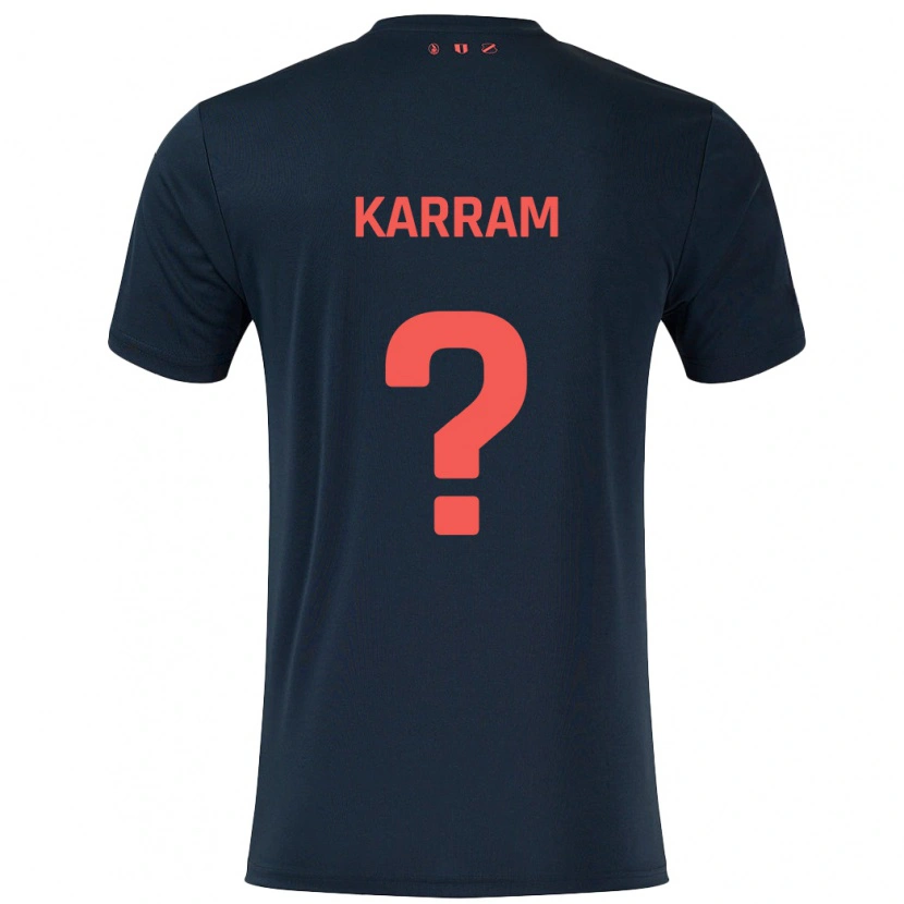 Danxen Mujer Camiseta Faris Karram #0 Negro Rojo 2ª Equipación 2024/25 La Camisa México