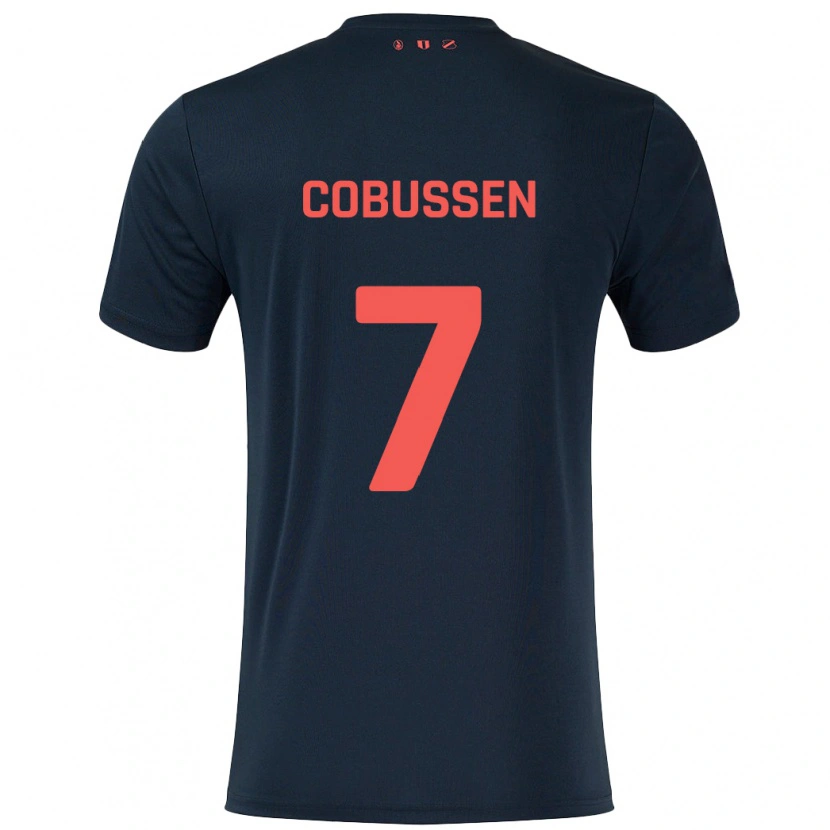 Danxen Mujer Camiseta Sophie Cobussen #7 Negro Rojo 2ª Equipación 2024/25 La Camisa México