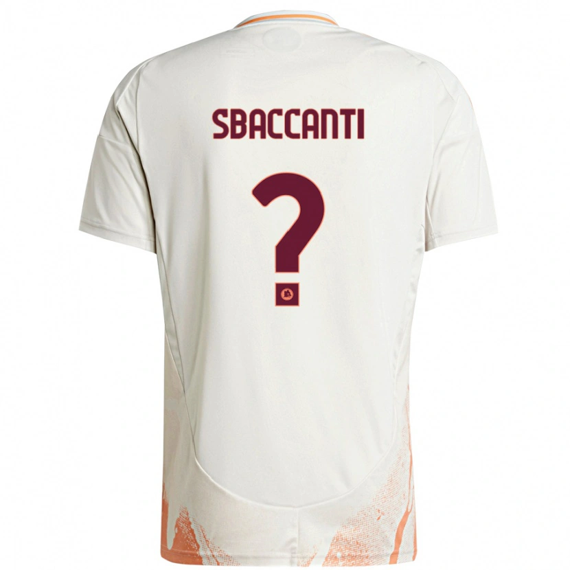 Danxen Mujer Camiseta Christian Sbaccanti #0 Crema Blanco Naranja 2ª Equipación 2024/25 La Camisa México