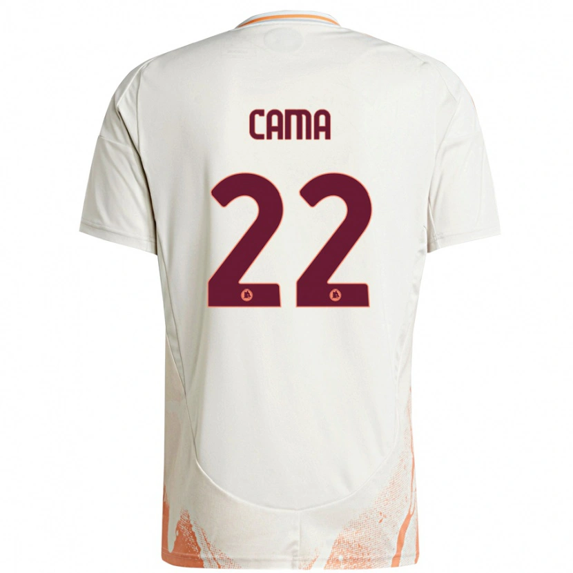 Danxen Mujer Camiseta Cristian Cama #22 Crema Blanco Naranja 2ª Equipación 2024/25 La Camisa México