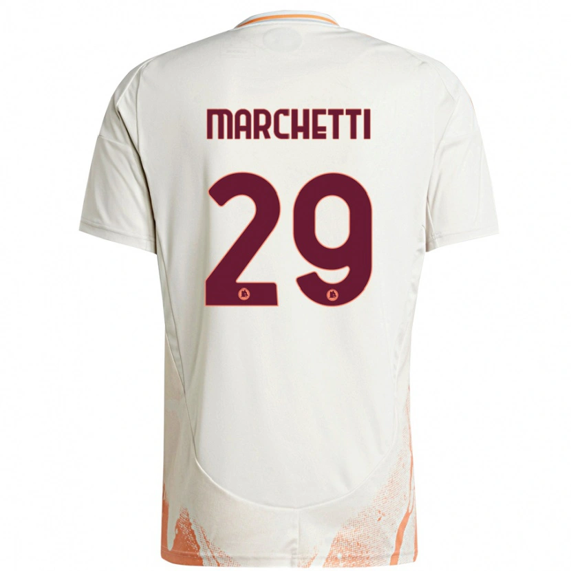 Danxen Mujer Camiseta Tommaso Marchetti #29 Crema Blanco Naranja 2ª Equipación 2024/25 La Camisa México