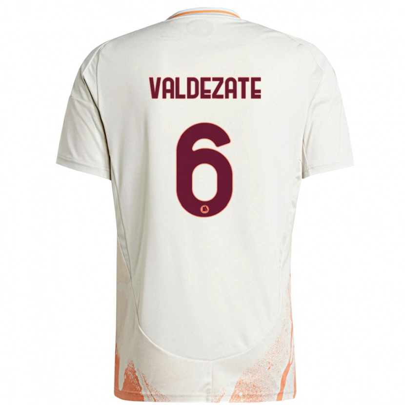 Danxen Mujer Camiseta Oihane Valdezate #6 Crema Blanco Naranja 2ª Equipación 2024/25 La Camisa México