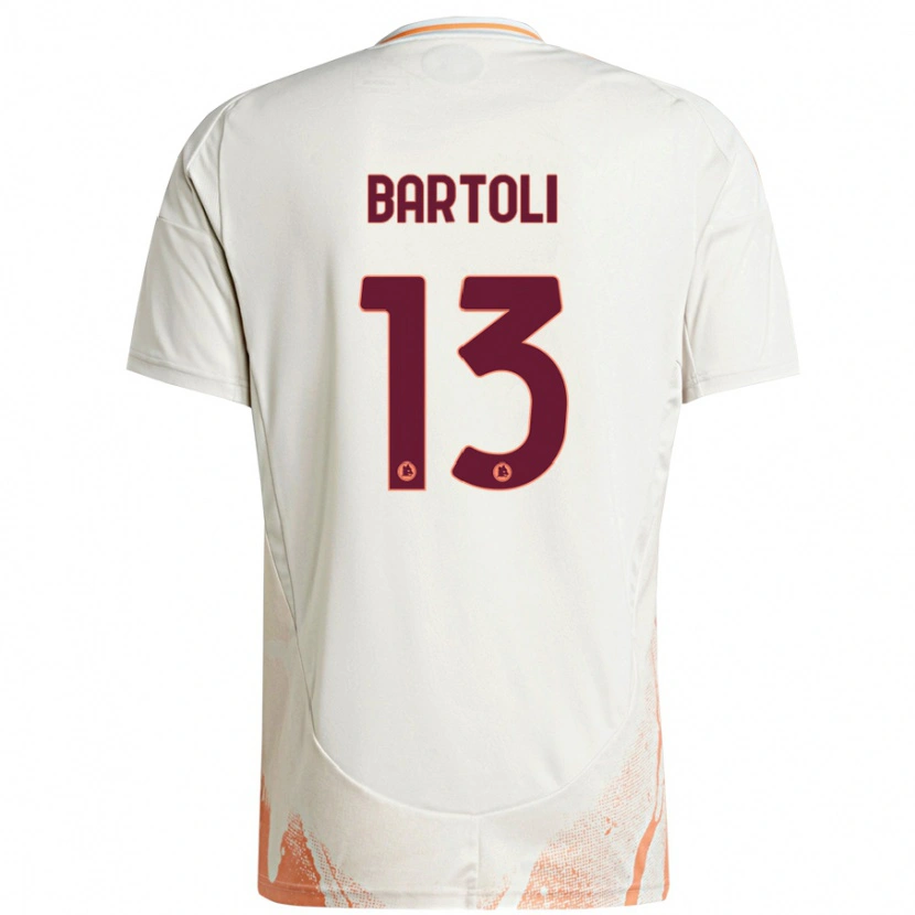 Danxen Mujer Camiseta Elisa Bartoli #13 Crema Blanco Naranja 2ª Equipación 2024/25 La Camisa México
