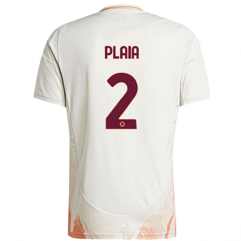 Danxen Mujer Camiseta Matteo Plaia #2 Crema Blanco Naranja 2ª Equipación 2024/25 La Camisa México