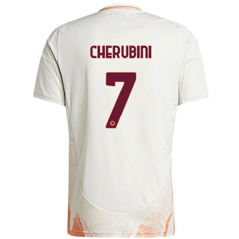 Danxen Mujer Camiseta Luigi Cherubini #7 Crema Blanco Naranja 2ª Equipación 2024/25 La Camisa México