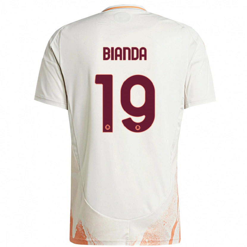 Danxen Mujer Camiseta William Bianda #19 Crema Blanco Naranja 2ª Equipación 2024/25 La Camisa México