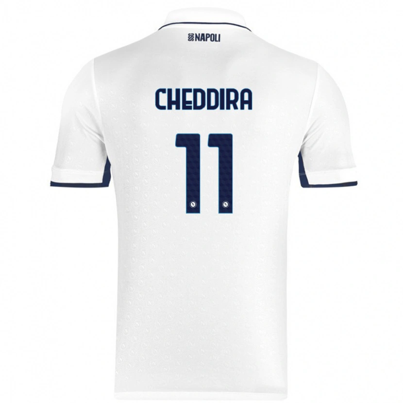 Danxen Mujer Camiseta Walid Cheddira #11 Blanco Azul Real 2ª Equipación 2024/25 La Camisa México