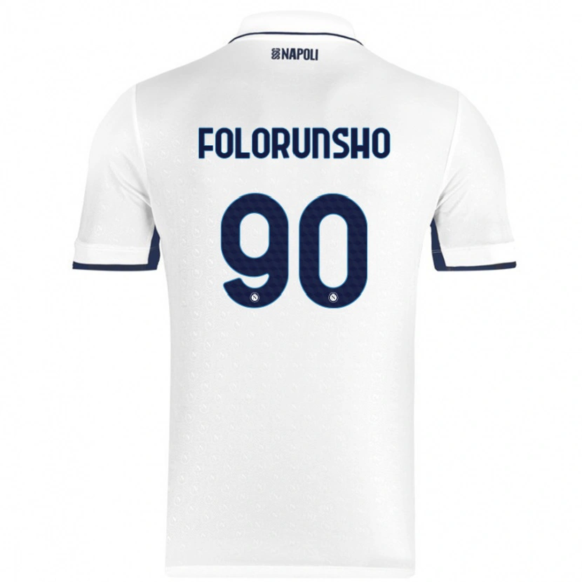 Danxen Mujer Camiseta Michael Folorunsho #90 Blanco Azul Real 2ª Equipación 2024/25 La Camisa México