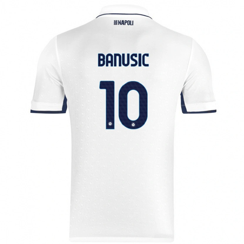 Danxen Mujer Camiseta Marija Banušić #10 Blanco Azul Real 2ª Equipación 2024/25 La Camisa México