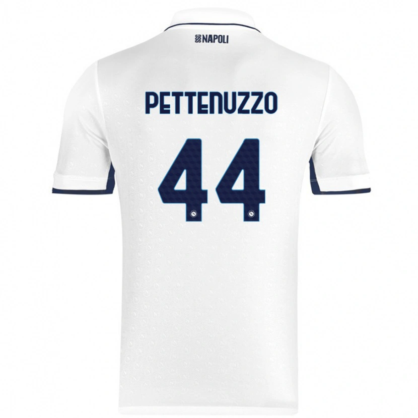 Danxen Mujer Camiseta Tecla Pettenuzzo #44 Blanco Azul Real 2ª Equipación 2024/25 La Camisa México