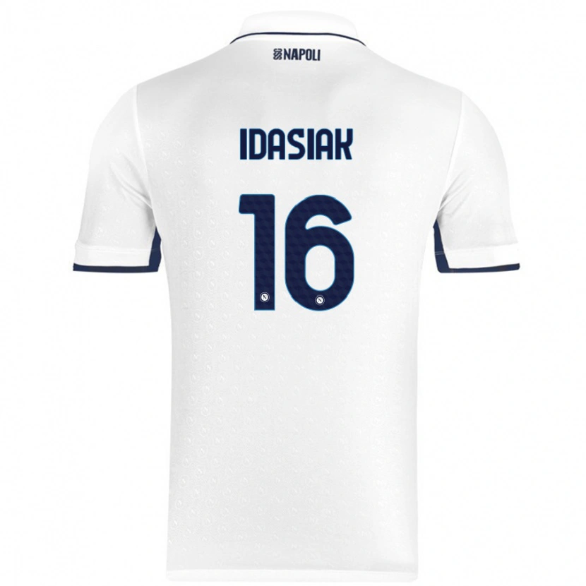 Danxen Mujer Camiseta Hubert Idasiak #16 Blanco Azul Real 2ª Equipación 2024/25 La Camisa México