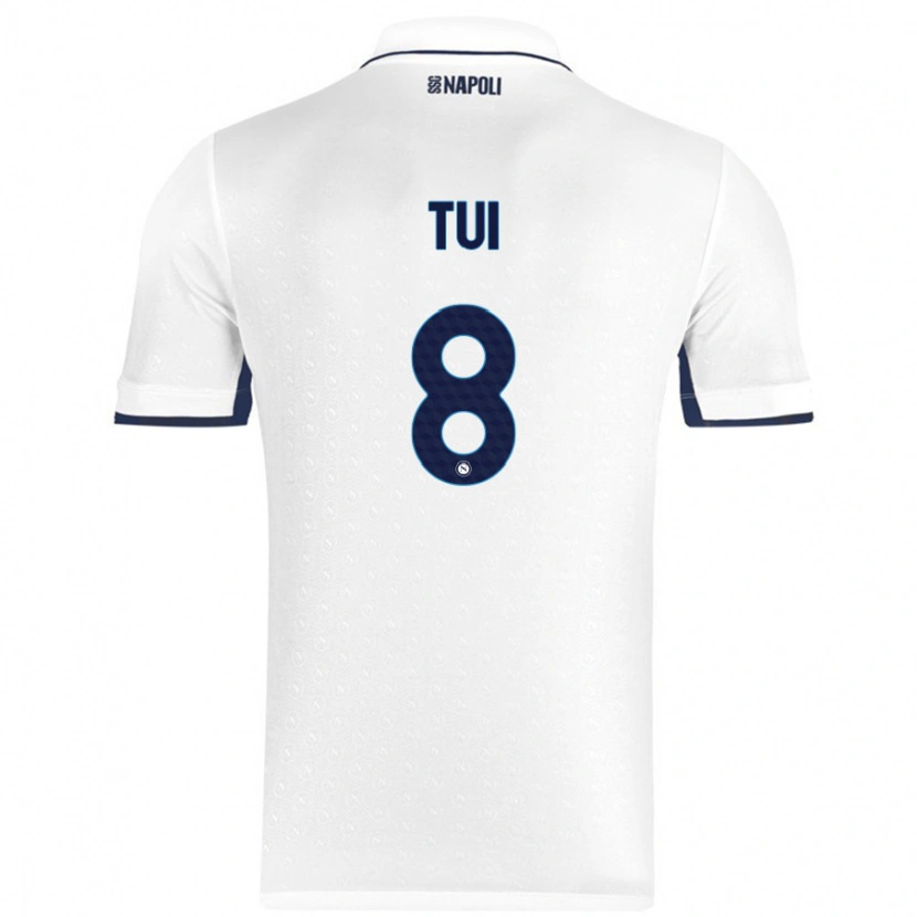 Danxen Mujer Camiseta Sara Tui #8 Blanco Azul Real 2ª Equipación 2024/25 La Camisa México