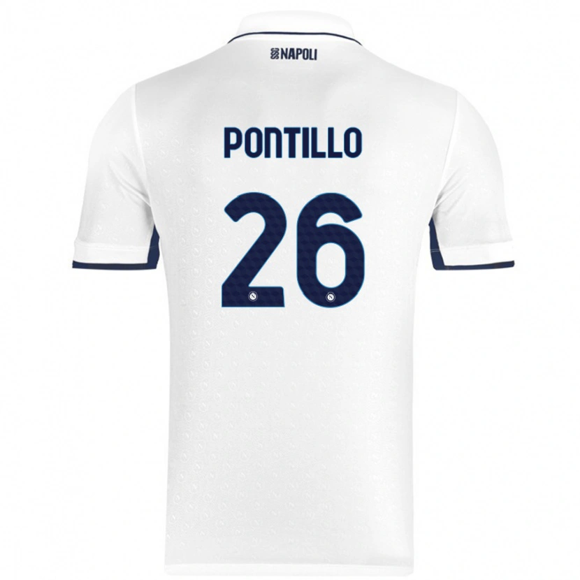 Danxen Mujer Camiseta Pasquale Pontillo #26 Blanco Azul Real 2ª Equipación 2024/25 La Camisa México