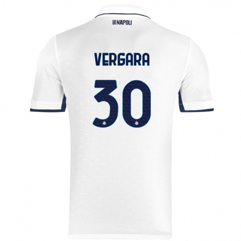 Danxen Mujer Camiseta Antonio Vergara #30 Blanco Azul Real 2ª Equipación 2024/25 La Camisa México
