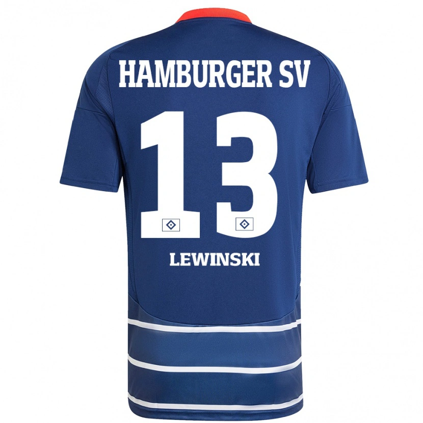 Danxen Mujer Camiseta Fyn-Luca Lewinski #13 Azul Oscuro 2ª Equipación 2024/25 La Camisa México