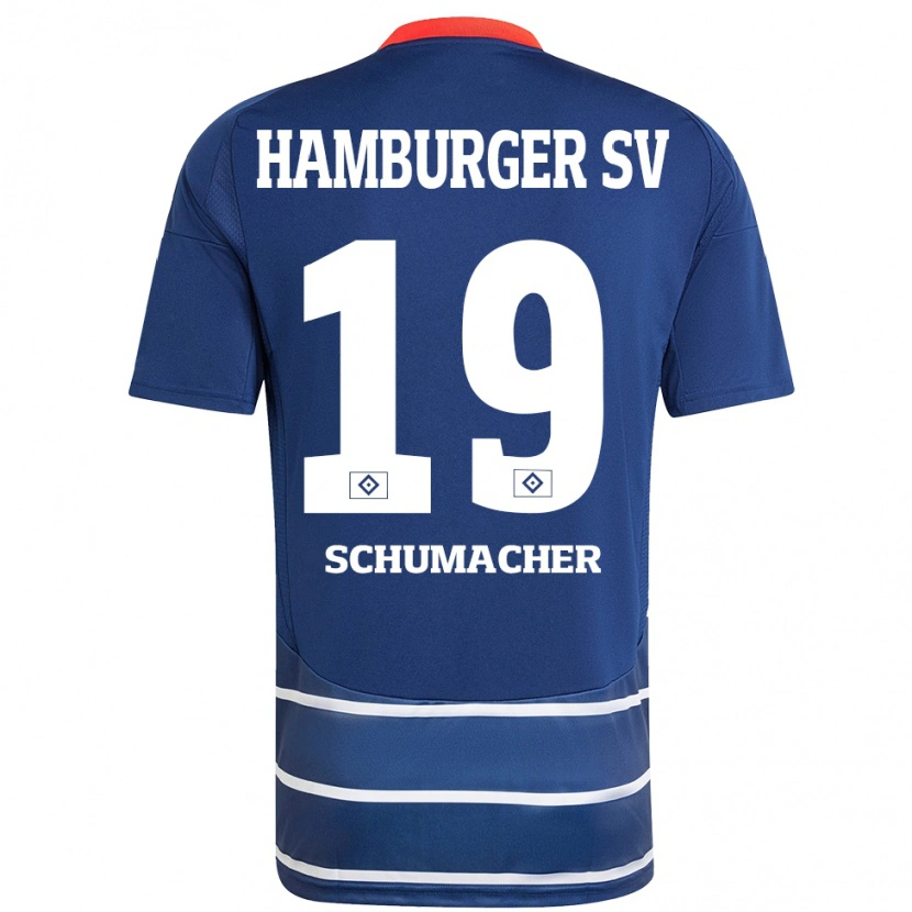 Danxen Mujer Camiseta Lukas Schumacher #19 Azul Oscuro 2ª Equipación 2024/25 La Camisa México