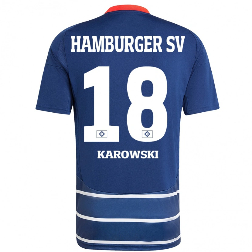 Danxen Mujer Camiseta Nele Karowski #18 Azul Oscuro 2ª Equipación 2024/25 La Camisa México