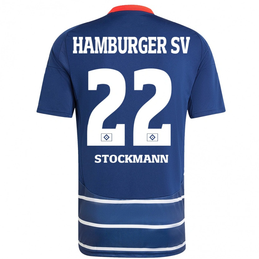 Danxen Mujer Camiseta Sarah Stöckmann #22 Azul Oscuro 2ª Equipación 2024/25 La Camisa México