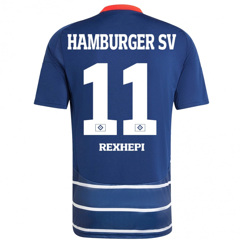 Danxen Mujer Camiseta Arlind Rexhepi #11 Azul Oscuro 2ª Equipación 2024/25 La Camisa México