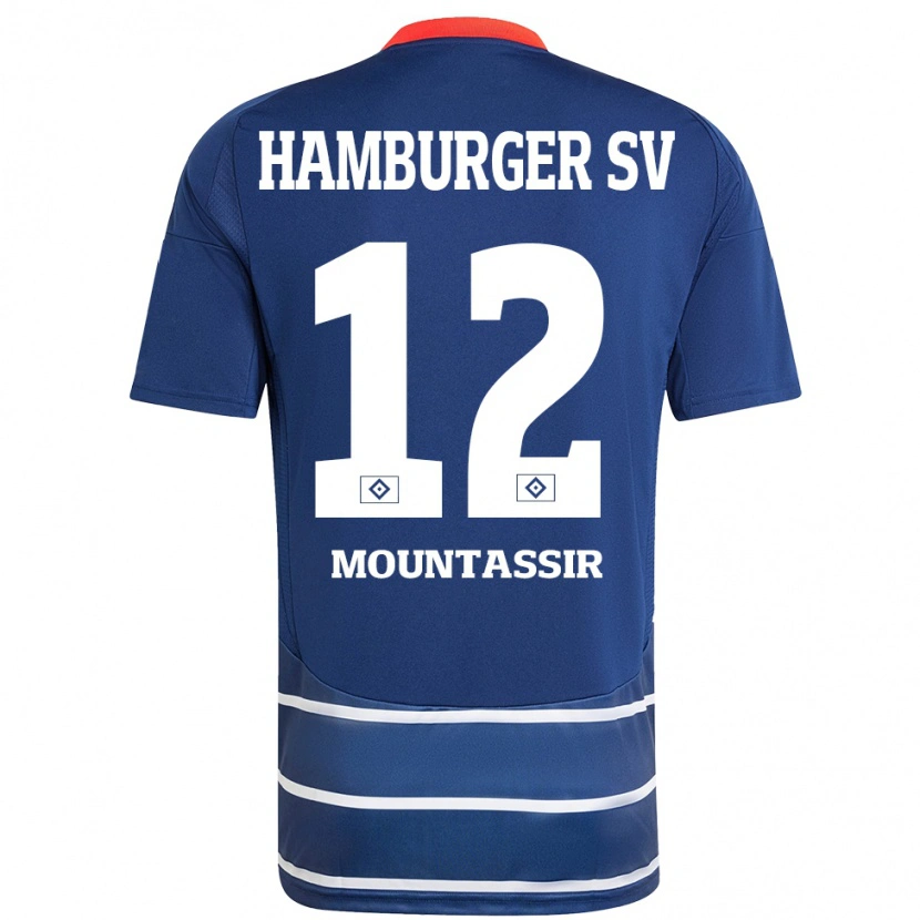 Danxen Mujer Camiseta Youssef Mountassir #12 Azul Oscuro 2ª Equipación 2024/25 La Camisa México