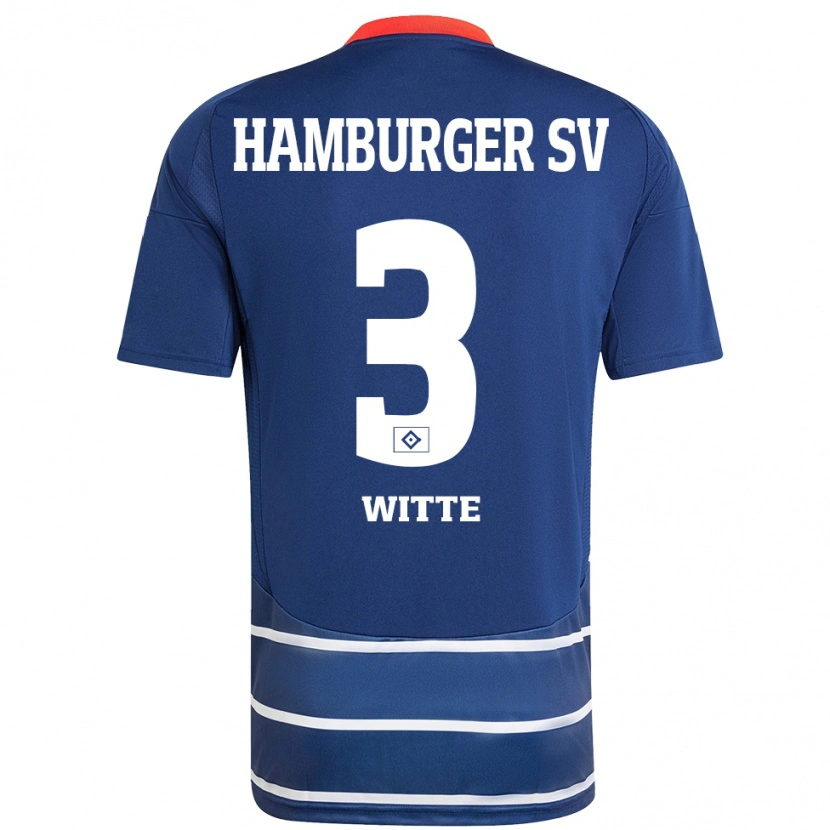 Danxen Mujer Camiseta Kristin Witte #3 Azul Oscuro 2ª Equipación 2024/25 La Camisa México
