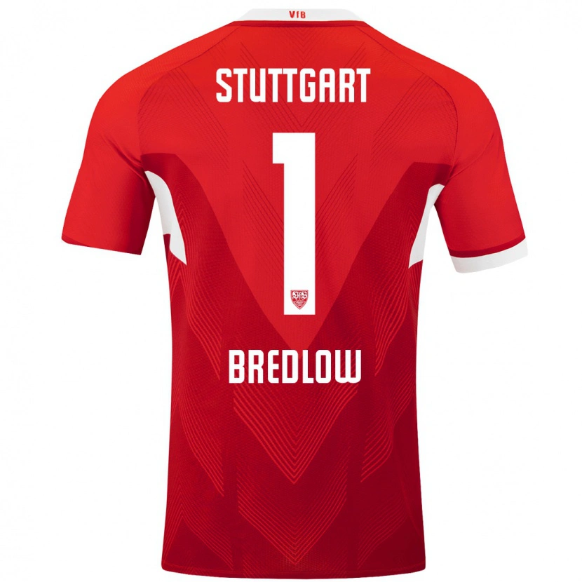 Danxen Mujer Camiseta Fabian Bredlow #1 Rojo Blanco 2ª Equipación 2024/25 La Camisa México