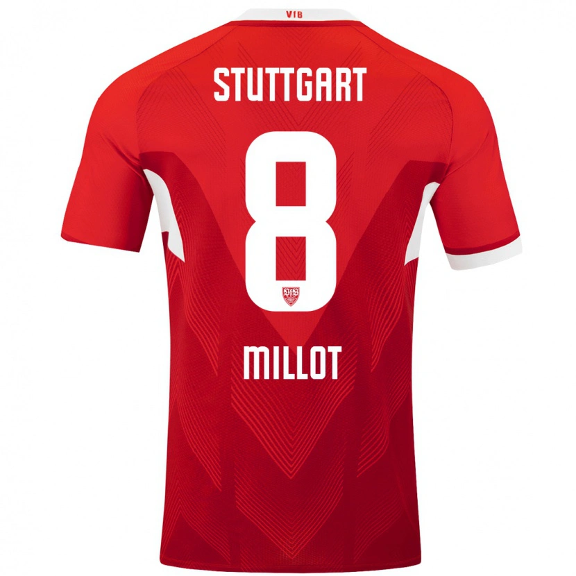 Danxen Mujer Camiseta Enzo Millot #8 Rojo Blanco 2ª Equipación 2024/25 La Camisa México