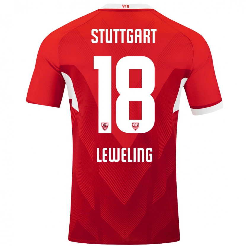 Danxen Mujer Camiseta Jamie Leweling #18 Rojo Blanco 2ª Equipación 2024/25 La Camisa México