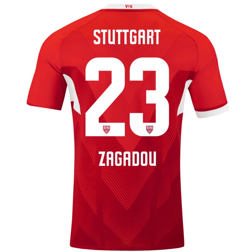Danxen Mujer Camiseta Dan-Axel Zagadou #23 Rojo Blanco 2ª Equipación 2024/25 La Camisa México