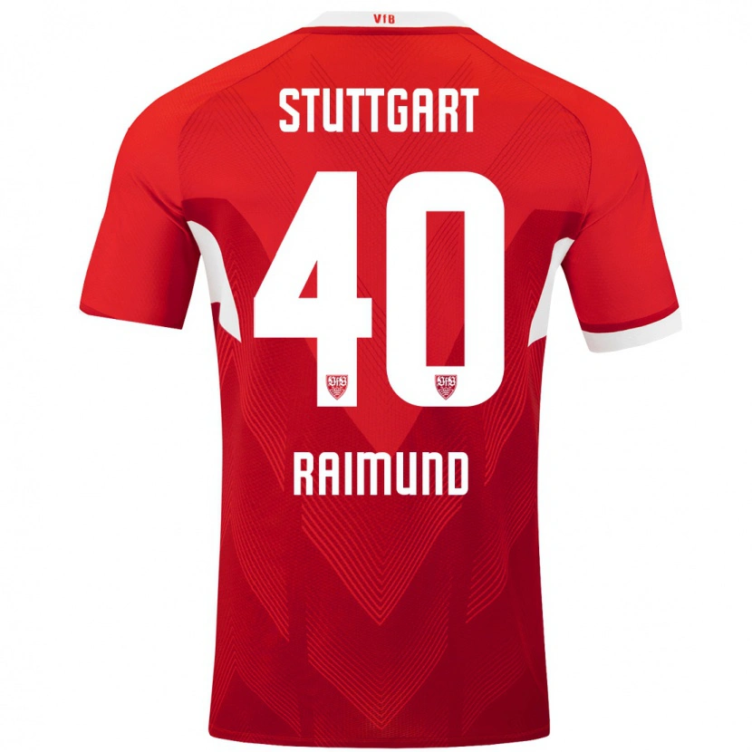Danxen Mujer Camiseta Luca Raimund #40 Rojo Blanco 2ª Equipación 2024/25 La Camisa México