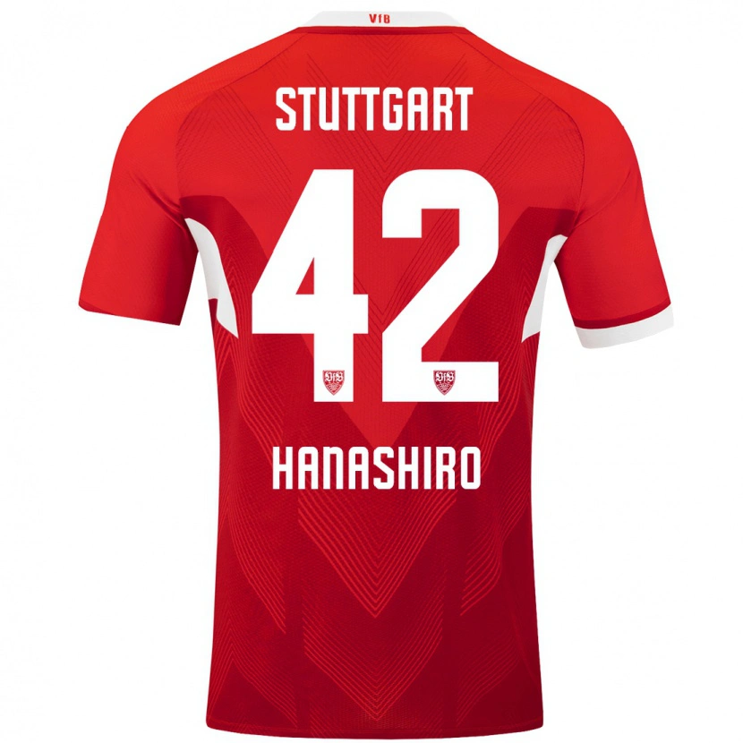 Danxen Mujer Camiseta Rinto Hanashiro #42 Rojo Blanco 2ª Equipación 2024/25 La Camisa México