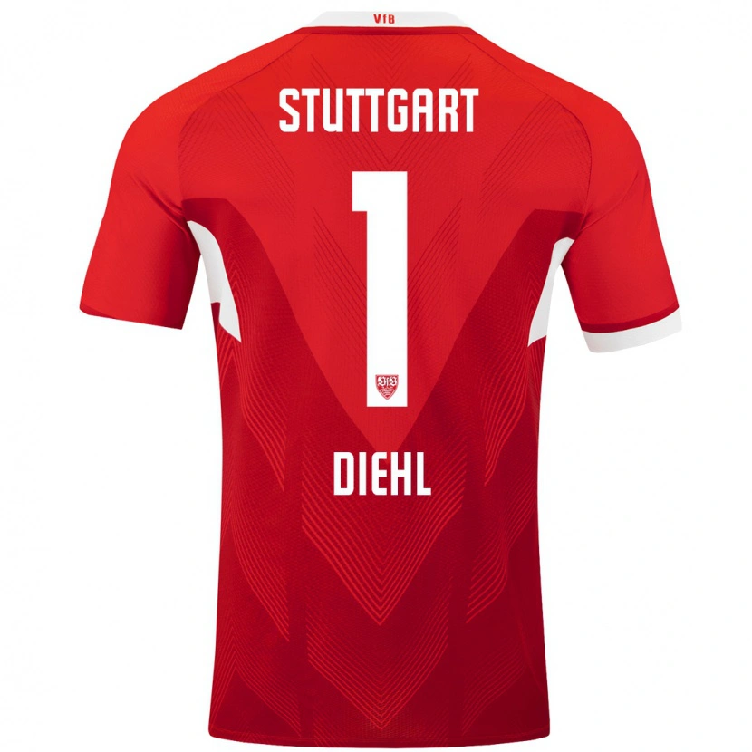 Danxen Mujer Camiseta Vanessa Diehl #1 Rojo Blanco 2ª Equipación 2024/25 La Camisa México